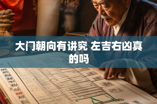 大门朝向有讲究 左吉右凶真的吗