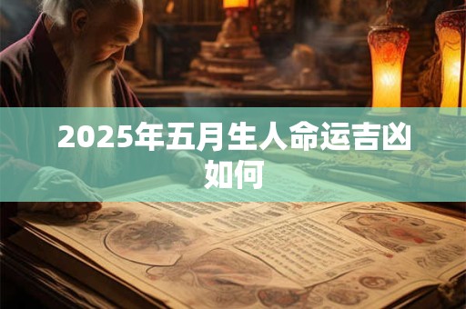 2025年五月生人命运吉凶如何