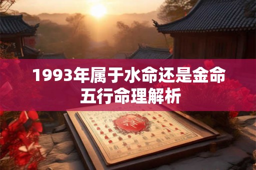 1993年属于水命还是金命 五行命理解析
