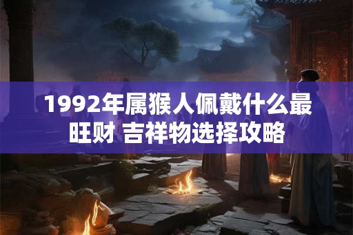 1992年属猴人佩戴什么最旺财 吉祥物选择攻略