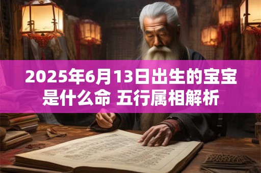 2025年6月13日出生的宝宝是什么命 五行属相解析