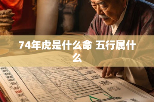 74年虎是什么命 五行属什么