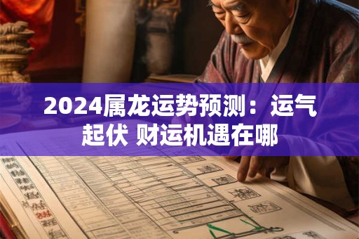 2024属龙运势预测：运气起伏 财运机遇在哪
