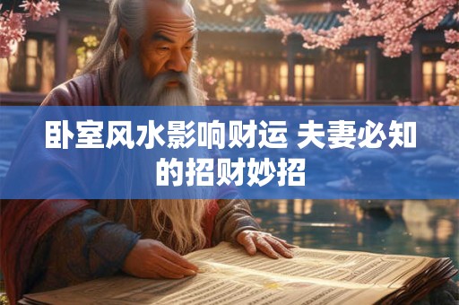 卧室风水影响财运 夫妻必知的招财妙招