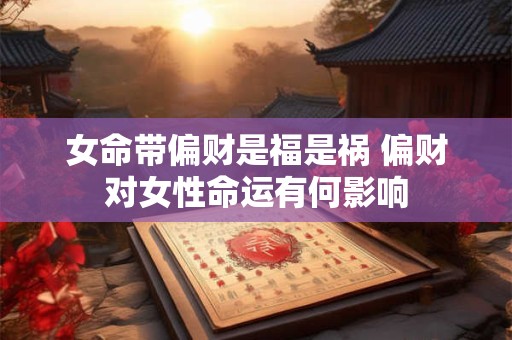 女命带偏财是福是祸 偏财对女性命运有何影响