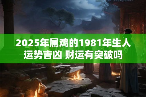 2025年属鸡的1981年生人运势吉凶 财运有突破吗