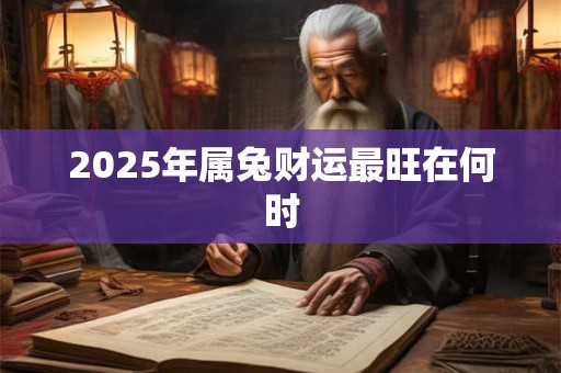 2025年属兔财运最旺在何时
