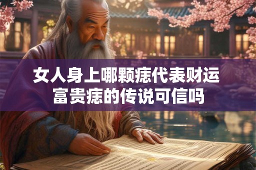 女人身上哪颗痣代表财运 富贵痣的传说可信吗