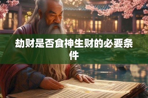 劫财是否食神生财的必要条件