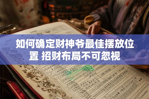 如何确定财神爷最佳摆放位置 招财布局不可忽视