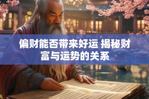 偏财能否带来好运 揭秘财富与运势的关系