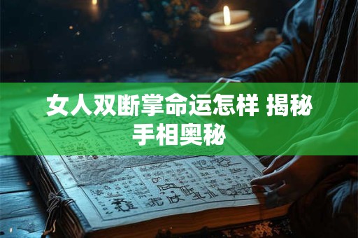 女人双断掌命运怎样 揭秘手相奥秘 女人双断掌命运怎样 揭秘手相奥秘