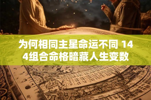 为何相同主星命运不同 144组合命格暗藏人生变数