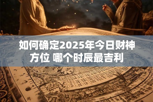 如何确定2025年今日财神方位 哪个时辰最吉利