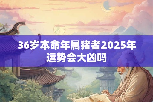 详细阅读:36岁本命年属猪者2025年运势会大凶吗 36岁本命年属猪者2025年运势会大凶吗