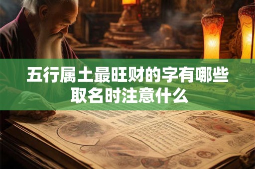 详细阅读:五行属土最旺财的字有哪些 取名时注意什么 五行属土最旺财的字有哪些 取名时注意什么