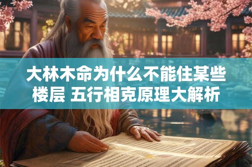 详细阅读:大林木命为什么不能住某些楼层 五行相克原理大解析 大林木命为什么不能住某些楼层 五行相克原理大解析