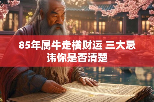 85年属牛走横财运 三大忌讳你是否清楚