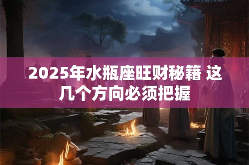 2025年水瓶座旺财秘籍 这几个方向必须把握