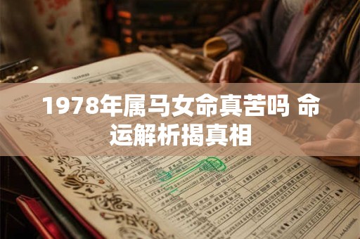 1978年属马女命真苦吗 命运解析揭真相