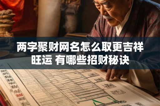 两字聚财网名怎么取更吉祥旺运 有哪些招财秘诀