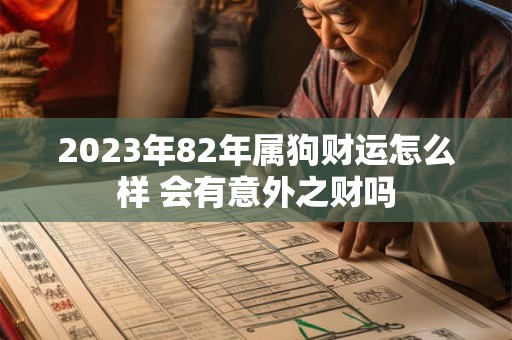 2023年82年属狗财运怎么样 会有意外之财吗