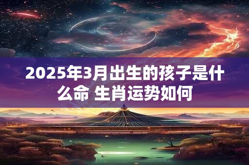 2025年3月出生的孩子是什么命 生肖运势如何