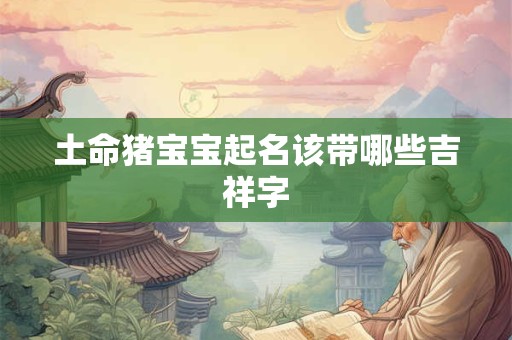土命猪宝宝起名该带哪些吉祥字