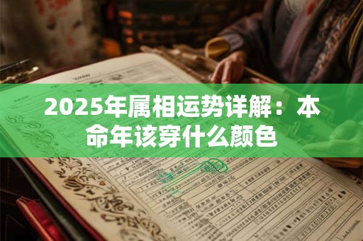 2025年属相运势详解：本命年该穿什么颜色