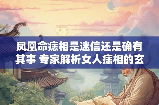 凤凰命痣相是迷信还是确有其事 专家解析女人痣相的玄机