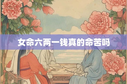 女命六两一钱真的命苦吗