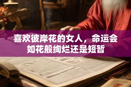 喜欢彼岸花的女人，命运会如花般绚烂还是短暂
