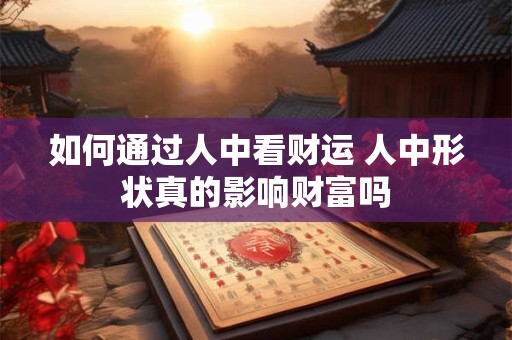 如何通过人中看财运 人中形状真的影响财富吗