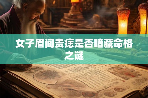 女子眉间贵痣是否暗藏命格之谜