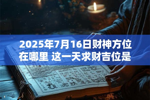 2025年7月16日财神方位在哪里 这一天求财吉位是哪个方向