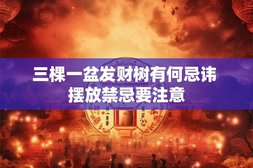 三棵一盆发财树有何忌讳 摆放禁忌要注意