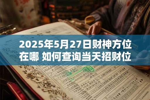2025年5月27日财神方位在哪 如何查询当天招财位置