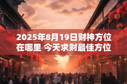 2025年8月19日财神方位在哪里 今天求财最佳方位是