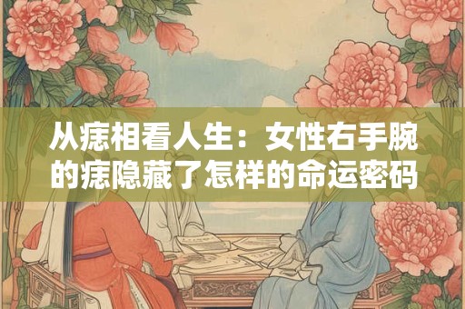 从痣相看人生：女性右手腕的痣隐藏了怎样的命运密码
