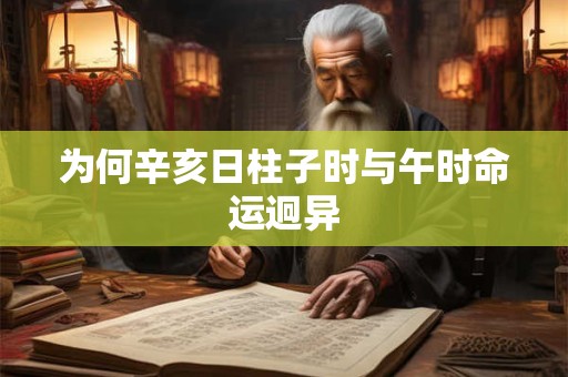 为何辛亥日柱子时与午时命运迥异