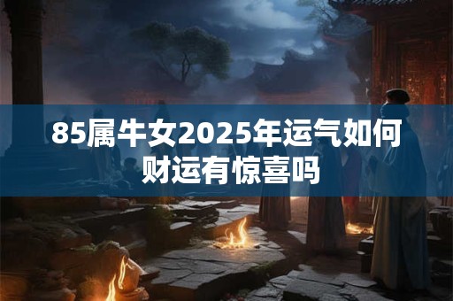 85属牛女2025年运气如何 财运有惊喜吗