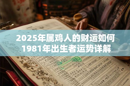 2025年属鸡人的财运如何 1981年出生者运势详解