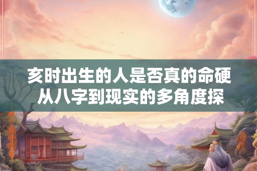 亥时出生的人是否真的命硬 从八字到现实的多角度探讨