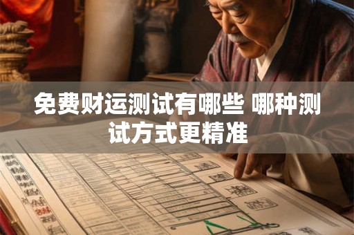 免费财运测试有哪些 哪种测试方式更精准