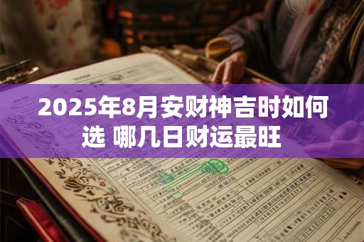 2025年8月安财神吉时如何选 哪几日财运最旺