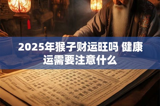 2025年猴子财运旺吗 健康运需要注意什么