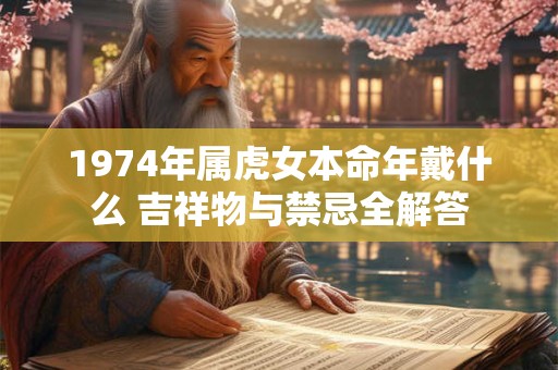 1974年属虎女本命年戴什么 吉祥物与禁忌全解答