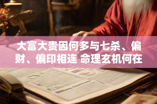 大富大贵因何多与七杀、偏财、偏印相连 命理玄机何在