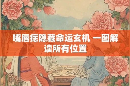 嘴唇痣隐藏命运玄机 一图解读所有位置