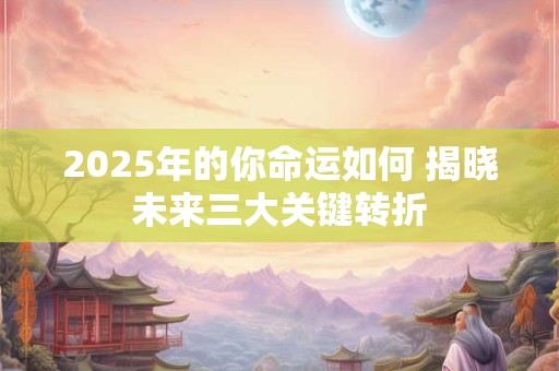 2025年的你命运如何 揭晓未来三大关键转折